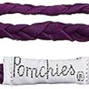 Double Pom Braid Headband Blackberry Pom Braid and Knotted Headbands | Nylon Hairband Hair Accessory | Workout Headband Packs and Singles