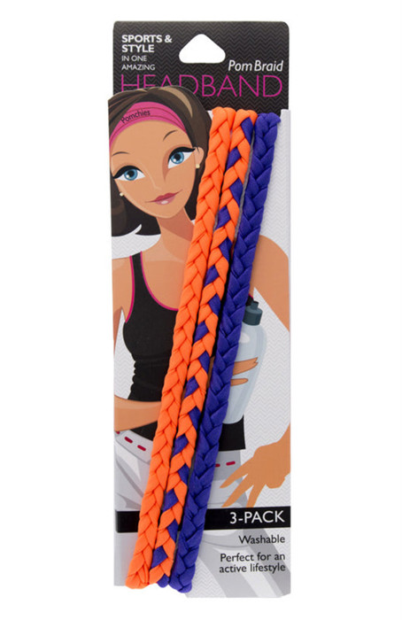 Pom Braid and Knotted Headbands | Nylon Hairband Hair Accessory | Workout Headband Packs and Singles