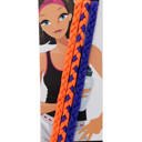3 Pack Single Pom Braid in New Orangle/Purple Pom Braid and Knotted Headbands | Nylon Hairband Hair Accessory | Workout Headband Packs and Singles