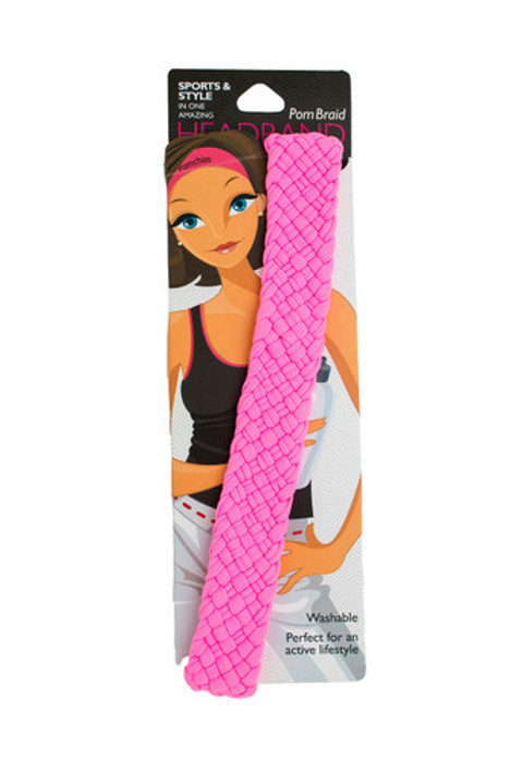 Pom Braid and Knotted Headbands | Nylon Hairband Hair Accessory | Workout Headband Packs and Singles