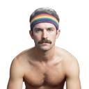  '80s Style Rainbow Sweatband | Absorbent Stretch Running Headband