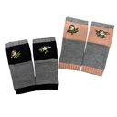  Bird Applique Arm Warmers | Fingerless Gloves in Black, Pink, or Green
