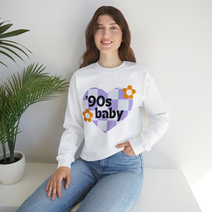 90's Baby Unisex Heavy Blend™ Crewneck Sweatshirt - Gen X Millennial Funny Shirt 