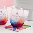 A Magical Day Stemless Wine Glass in Tinted Multicolored | 20oz