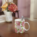  A Peony For Your Thoughts Pink Peonies Mug | Flower Stoneware Coffee Tea Cup | 20 oz