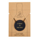  Leather Wine Bottle Tag - 4 Options | Wine Gift Label Accessory