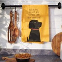 To The Lab All Food Must Go To The Lab For Testing Dog Dish Cloth Towel Black Lab Labrador Retriever Funny Quote Gift
