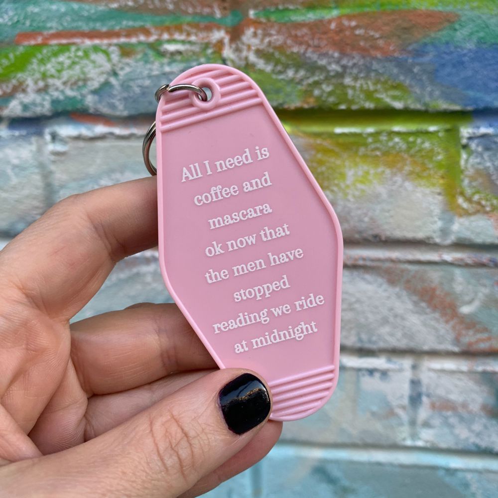 Vintage Style Motel Keychains with Funny Sayings in 30+ Styles