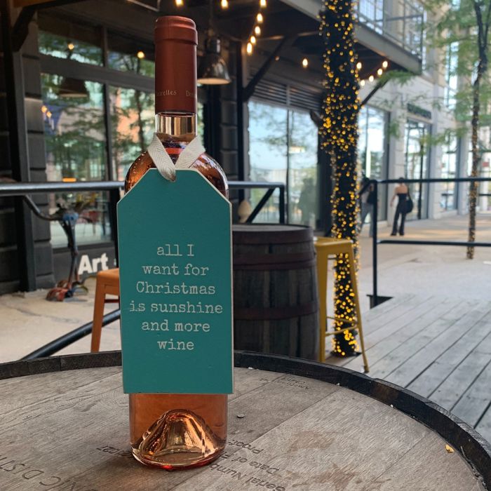Cute Wine Bottle Gift Tags for Gifting Wine | Reusable Holiday Funny Saying Gift Hangers