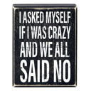  All Said No Box Sign | Wooden Box Wall Tabletop Decor | 4" x 5"
