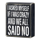 All Said No Box Sign | Wooden Box Wall Tabletop Decor | 4" x 5"