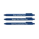  Anti-Procrastination Pen Set 💡 | Gel Click Pen Gift Set | 3 Pens in Navy
