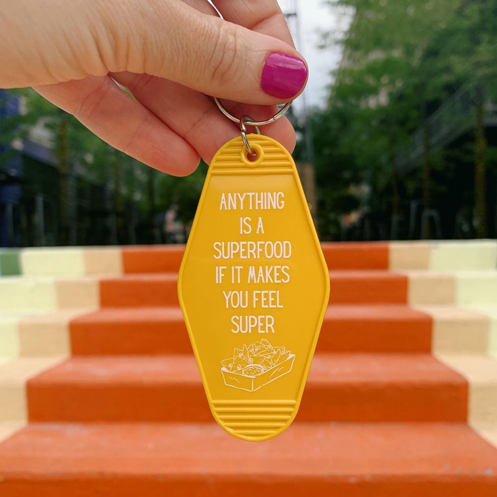 Vintage Style Motel Keychains with Funny Sayings in 30+ Styles