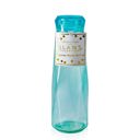  Glass Gem Water Bottle in Aqua Blue | 16 oz | Faceted Glass Diamond Shape