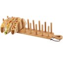  Aztec Pattern Wood Taco Holder | Holds Up To 8 Tacos