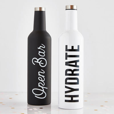 Water Into Wine 2 Bottle Set | Each Holds an Entire Bottle of Wine | 25oz Each Perfect for Parties & Gifts