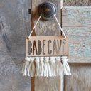  Babe Cave Wood Door Sign | Natural Beech Wood Room Decor