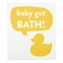 Baby Got Bath Compostable Organic Cute Kitchen Dishcloths and Washcloths | Cotton Kitchen Bathtime Tea Dish Towel | 7.75" x 7"