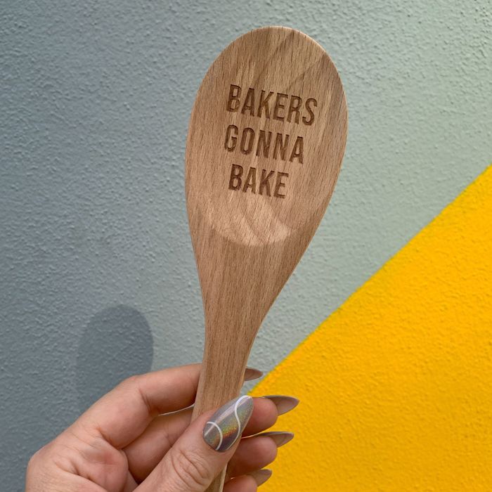 Giftable Wooden Spoons with Cute Sayings in Gift Bags | Kitchen Gift Stocking Stuffer 