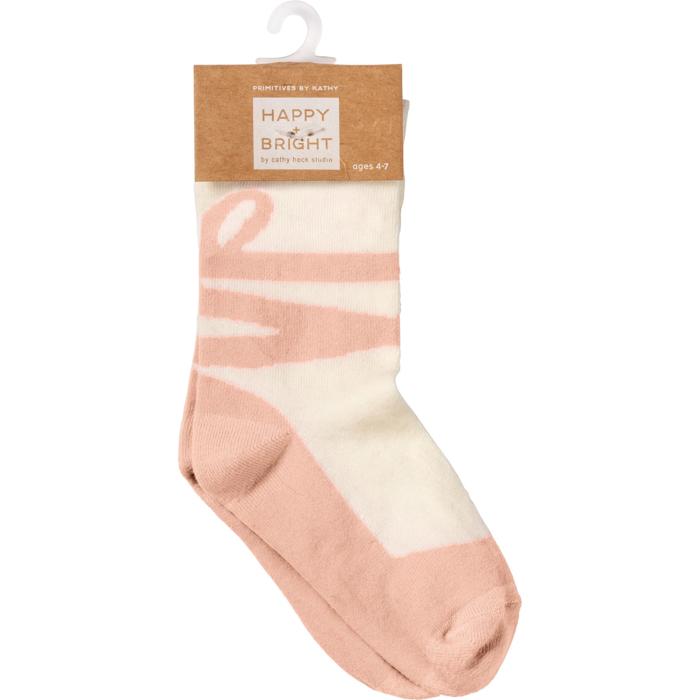 Ballet Slippers Kids Socks (Ages 4-7)