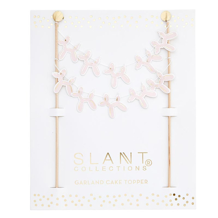 Balloon Dog Garland Cake Topper | Birthday Cake Decorations | 6.75" x 10"