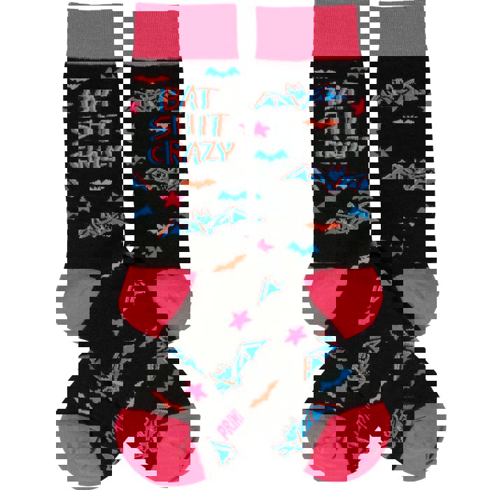 Bat Crazy Socks | Women's Colorful  Halloween-Themed Self-Expression Socks