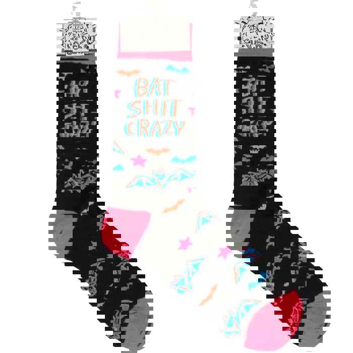 Bat Crazy Socks | Women's Colorful  Halloween-Themed Self-Expression Socks