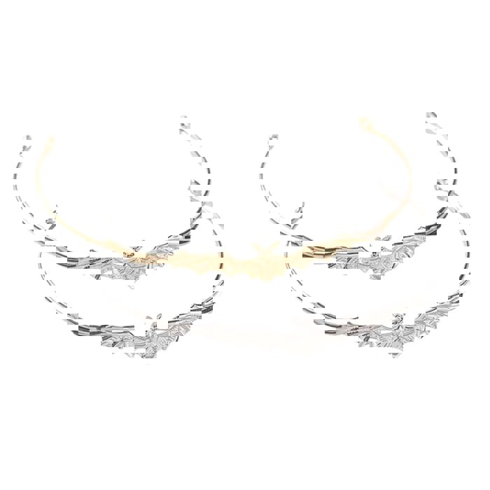 Bat Power Headband Tiara in Silver or Gold | Spooky Headwear Accessory | Halloween, Goth Hairpiece