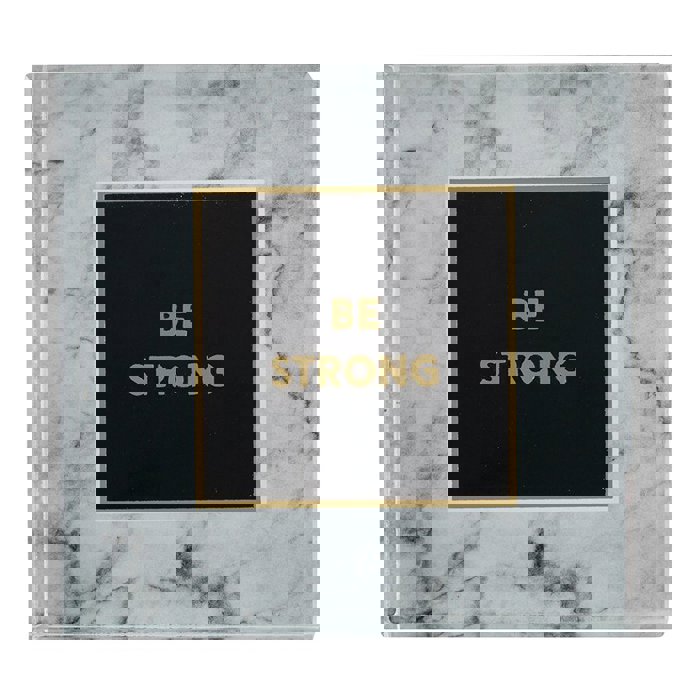 Be Strong 3"x3" Paperweight in Marble