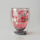  Best Birthday Ever Double-Wall Stemless Glass | With Sequins Inside