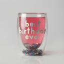  Best Birthday Ever Double-Wall Stemless Glass | With Sequins Inside