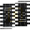 Best Dad Ever Paperweight in Black Grid Pattern | 3"x3" Father's Day Jane Exclusive Extravaganza