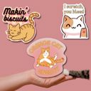 Big Cat Energy Water Bottle Vinyl Stickers Sets | 3 Assorted Waterproof Fun Novelty Decals