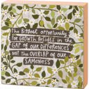  Biggest Opportunity For Growth Inspo Block Sign | 4" x 4" | Positive Mindset Success Goal Oriented Sayings