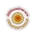 Billionaires are Compostable Individual Vinyl Stickers for Water Bottle, Tumbler, Laptop Case - Funny and Cute Designs