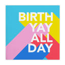 Birth Yay All Day Cocktail Beverage Party Napkins | Barware Party Essentials