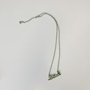  Bitch Script Nameplate Necklace in Silver