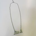  Bitch Script Nameplate Necklace in Silver