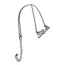  Bitch Script Nameplate Necklace in Silver