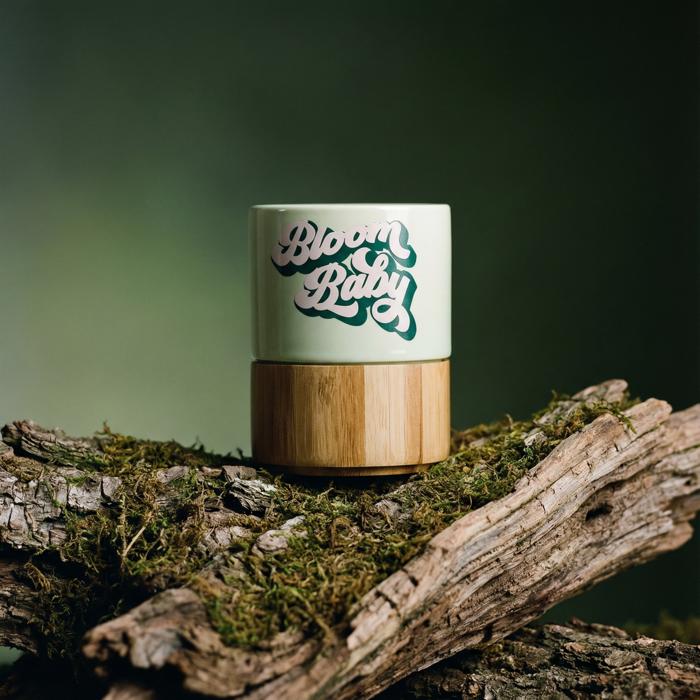 Bloom Baby Petite Ceramic Mug with Bamboo Base