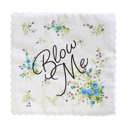  Blow Me Retro Hankie Floral Print Cotton Handkerchief