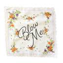  Blow Me Retro Hankie Floral Print Cotton Handkerchief