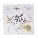  Blow Me Retro Hankie Floral Print Cotton Handkerchief