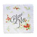  Blow Me Retro Hankie Floral Print Cotton Handkerchief