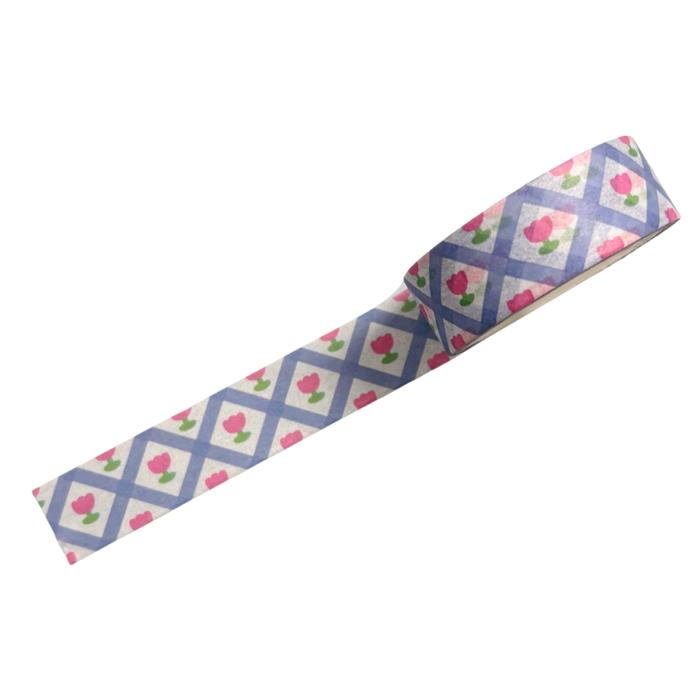 Y2K Dopamine Washi Tape | Aesthetic Cherry & Tulip Decorative Masking Tape