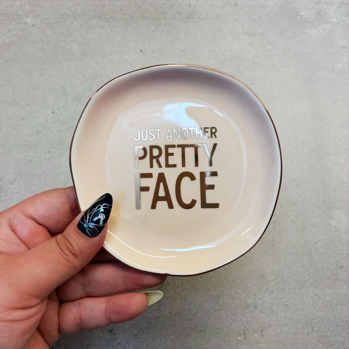 Blush Ceramic Tray with Makeup Sponge Gift Set | Cosmetic Giftable Beauty Tools Set