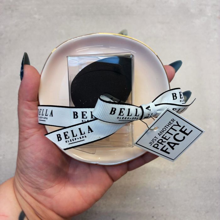 Blush Ceramic Tray with Makeup Sponge Gift Set | Cosmetic Giftable Beauty Tools Set