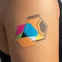  Bodacious '80s Geometric Temporary Tattoo