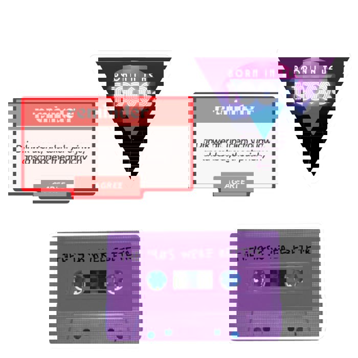 Born in the 1900s Gen X Millennial Sticker | Phone Water Bottle Vinyl Decals | 3 Pack