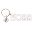  Boss Acrylic Word Keychain | Clear Transparent Word Shaped Keyholder